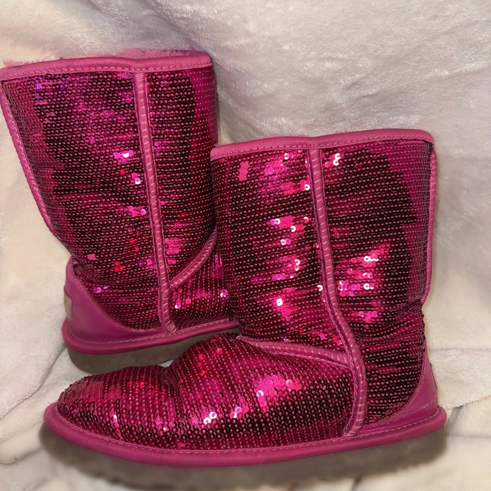 Sparkly Pink Sequin UGG Boots